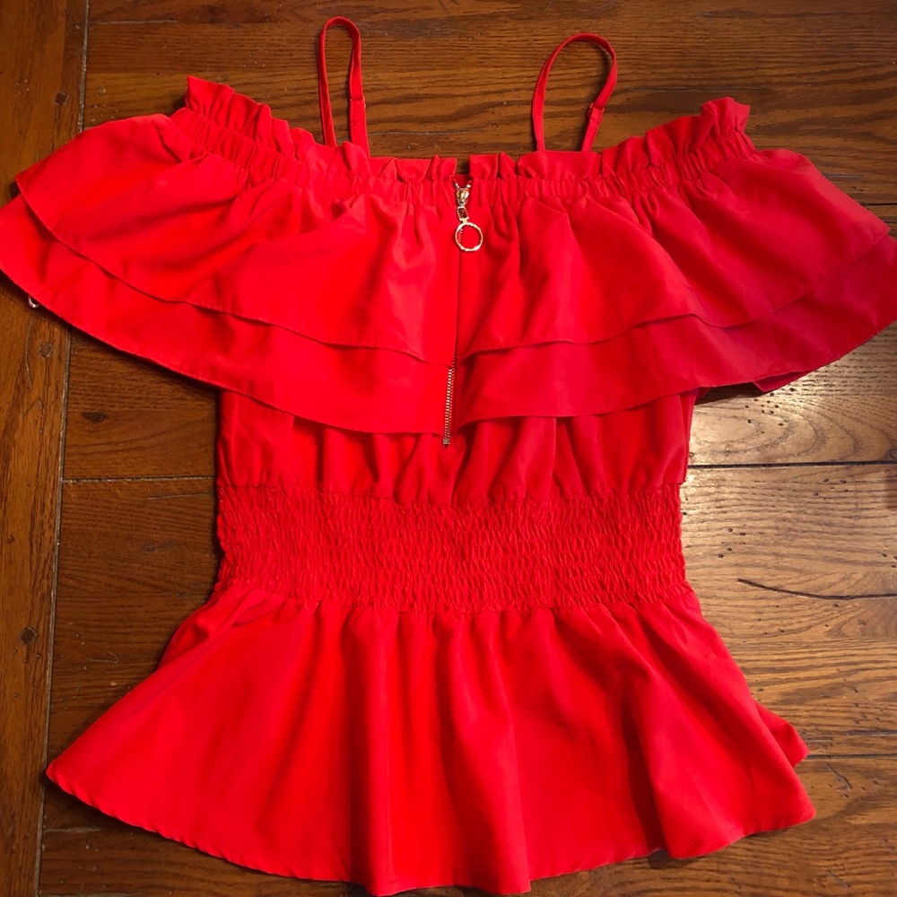 Strides By Miyanna Red Blouse (Adjustable Straps)
